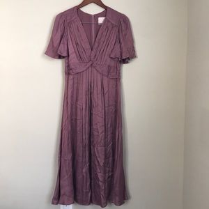 GMG flutter sleeve feminine twist front dress